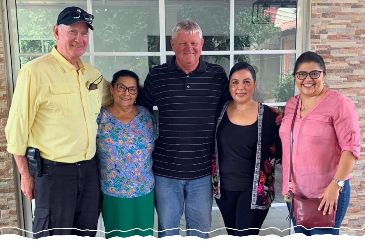 Don DeWaard (center) with partners in Honduras. 