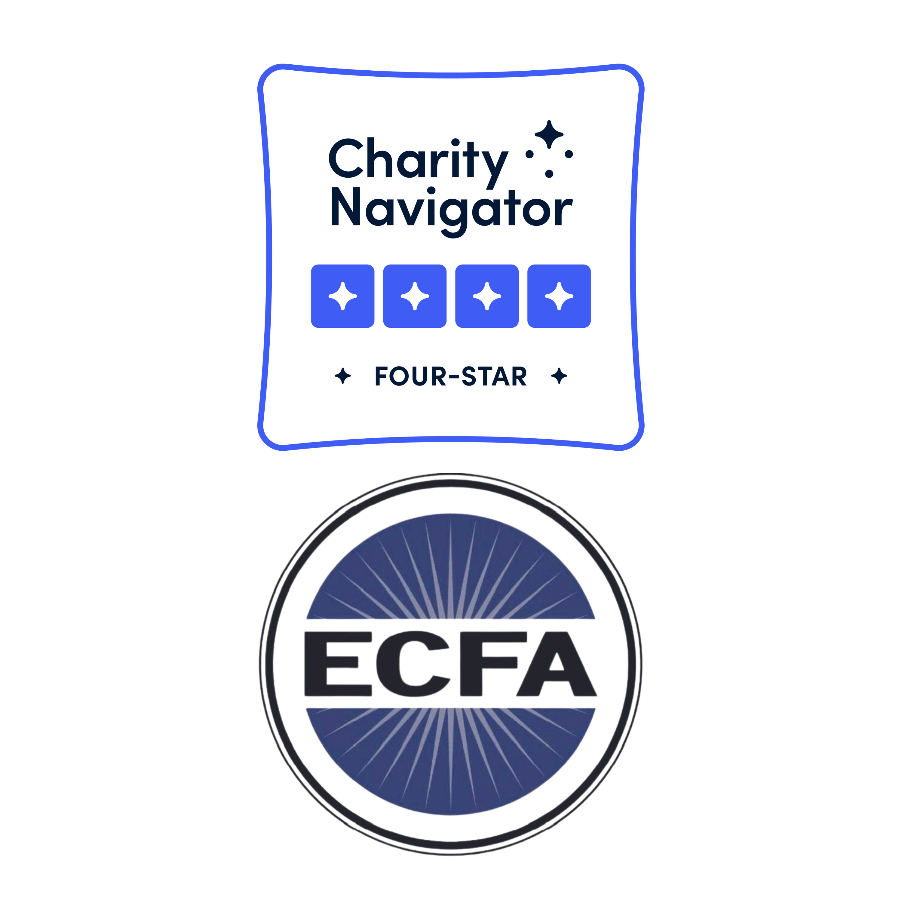 charity nav and ECFA badges